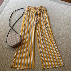 Monteau  Mustard Yellow Super Soft Paper Bag Pant Medium